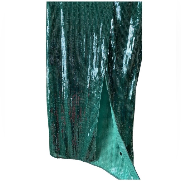 H&M Shimmering Green Midi Skirt - Picture 5 of 10